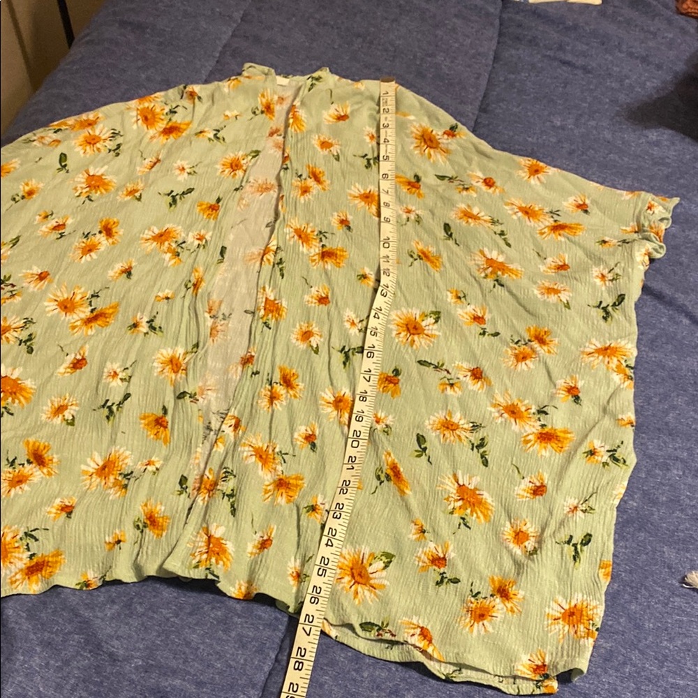 Sunflower Print Kimono Cardigan - Picture 6 of 8